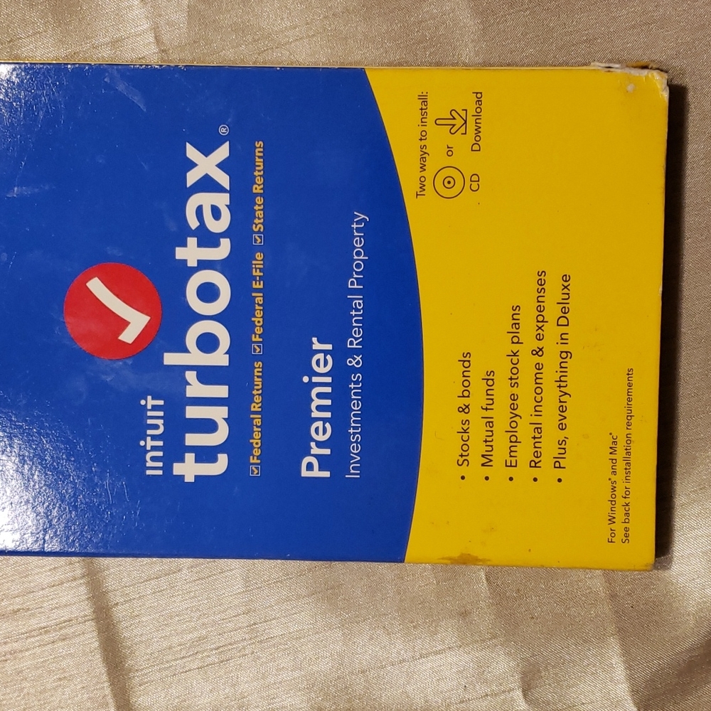 Intuit TurboTax Premier 2019 Federal with State E-file for Windows/Mac